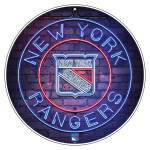Mustang Cedule New York Rangers NHL 22" Round Neon De