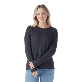 Dámské merino triko krátký rukáv SMARTWOOL Women's Thermal Merino Rib Crew, Charcoal Heather velikost: L