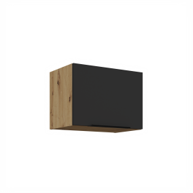 Horní skříňka nad digestoř Aria 50 GU-36 1F Barva korpusu: Dub artisan, Barva dvířek: BL - Black AFM