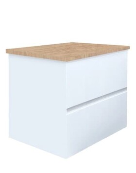 Koupelnová skříňka s krycí deskou SAT B-Way 59x50x45 cm bílá lesk BWAY260WDOAK BWAY260WDOAK