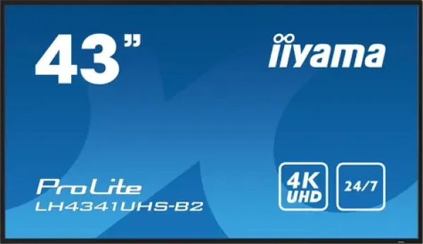 43" IIYAMA ProLite LH4341UHS-B2 černá / IPS / 3840x2160 / 16:9 / 8ms / 1200:1 / 500cd / repro / VGA / HDMI (LH4341UHS-B2)