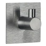 Spirella METI hranatý samolepící háček kartáčovaná nerezová ocel / 45 x 45 mm (7610583139375)