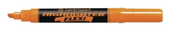 Zvýrazňovač Centropen HIGHLIGHTER FLEXI 8542 - oranžový
