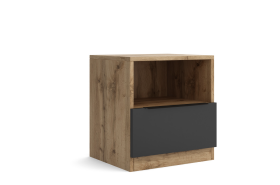 Noční stolek Kris KR7 Barva korpusu: Dub wotan / černá