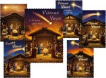 Pohlednice vánoční 182 E výsek+UV+glitr
