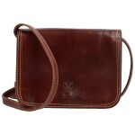 Módní dámská kožená crossbody kabelka Sofii, hnědá