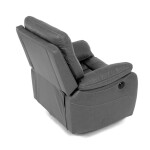 TV a relaxační křeslo s elektrickým ovládáním, potah šedá látka v dekoru vintage, 1 motor 240V