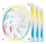 DEEPCOOL FL12R SE bílá / Ventilátor / Sada 3 kusy / 120 mm / Reverzní / ARGB / PWM (R-FL12RSE-WHAPN3-G)