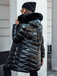 Dámská prošívaná zimní bunda s kapucí CRYSTAL černá FashionStreet TY4584 XL