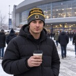 Starter Pánská zimní čepice Boston Bruins NHL Sideline Beanie
