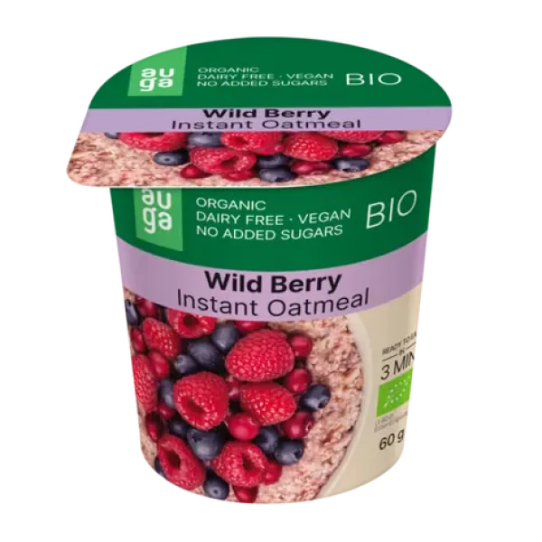 BIO Celozrnná ovesná kaše - Auga (lesní ovoce, 60 g) (42139-2-60g-wildberries)