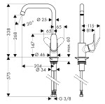 HANSGROHE - Focus M41 Dřezová baterie, chrom 31820000