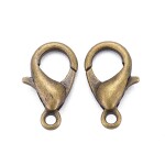 Karabinka - starobronzová - 12 x 6 mm - 1 ks