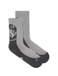 Dámské merino turistické ponožky ICEBREAKER Wmns Hike+ Light Crew Fresh Fern, Alloy/Obsidian/Snow velikost: 35-37 (S)