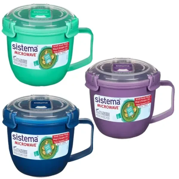 Sistema Microwave Small soup mug Hrnek na polévku 565 ml mix barev (9414202211422)