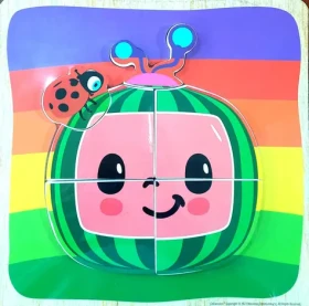 Dřevěné vkládací puzzle Cocomelon 6 dílků