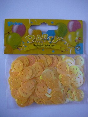 Globos Konfety - smajlíci žluté