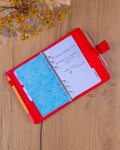 Týdenní diář 2027 Notique Refill kroužkový 12,5 x 19 cm sytě červený