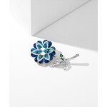 Luxusní brož Swarovski Elements Crocetti - květina, Modrá