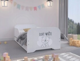 DumDekorace Úchvatná dětská postel s rozkošným medvídkem 160 x 80 cm