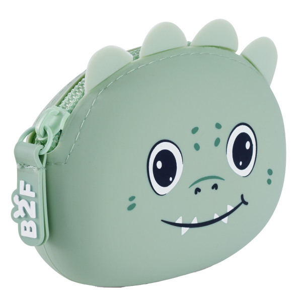 Miquelrius B2F - peněženka se zipem Puppies to go, dinosaurus, mentolová