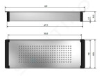 FRANKE - Příslušenství Odkapávací miska pro dřezy, 159x429x54 mm, nerez/plast 112.0394.981