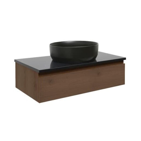 Koupelnová skříňka s kamennou deskou SAT B-Way 80x30x45 cm ořech mat BWAY80NUTTK BWAY80NUTTK