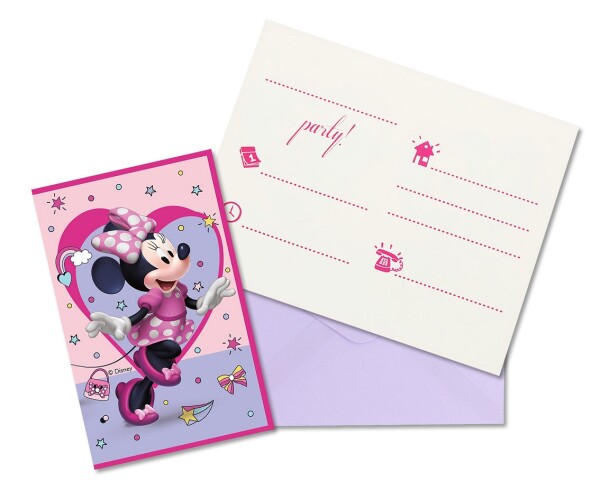 Minnie pozvánky na narozeniny 6 ks Procos Minnie pozvánky na narozeniny 6 ks Procos