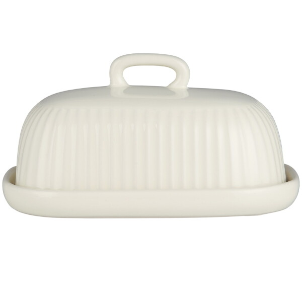 Ib Laursen Máslenka Mynte Butter Cream, krémová barva, keramika