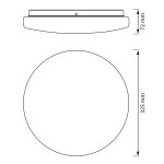 SAPHO - Koupelnové stropní svítidlo, průměr 325, 1800lm, 24W, 3000K, IP44 AC464820055