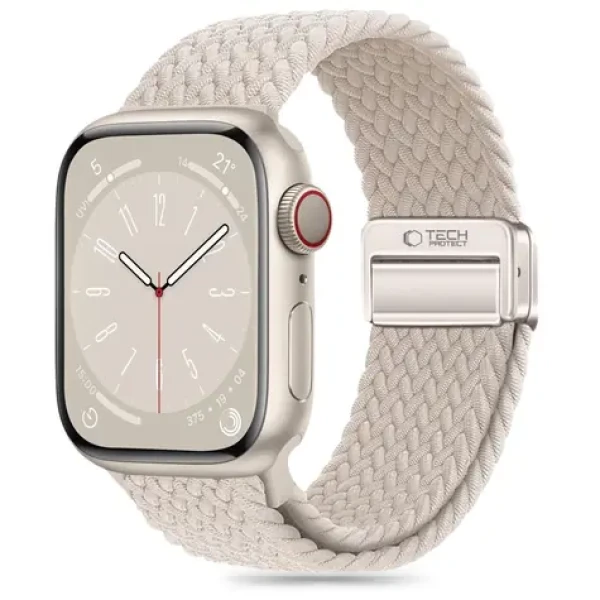 Tech-Protect Nylonmag béžová / Řemínek pro Apple Watch 4/5/6/7/8/9/SE / 38/40/41 mm