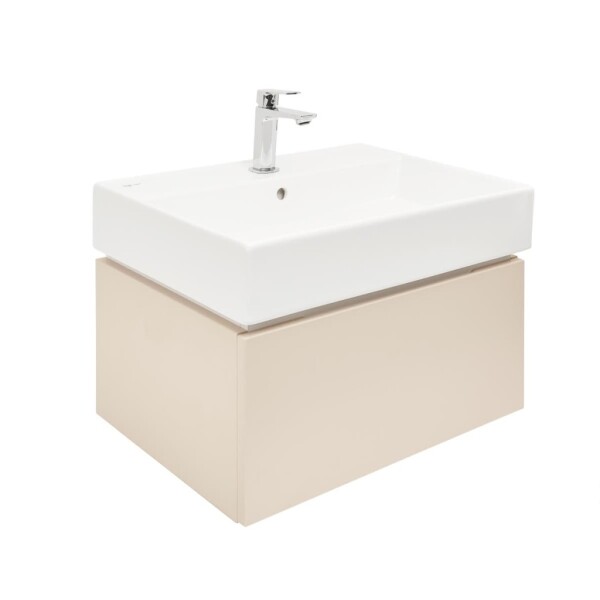 Koupelnová skříňka s umyvadlem SAT Feel 60x30x46 cm pískově béžová mat SATFEEL60BEU2B SATFEEL60BEU2B