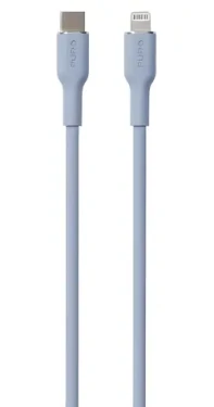 Puro Soft světle modrá / Datový kabel / USB-C - Lightning MFi / 12 W / 1,5 m (PUCAPLTUSBCICONLBLUE)