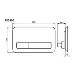 VILLEROY & BOCH - ViConnect Ovládací tlačítko splachování M200, lesklá černá 922400RB