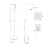 REA - Sprchový set s baterií 150mm ARGUS kartáčovaná zlatá REA-P7841