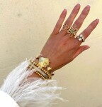 ELENYS Bloom – pozlacený prsten 18K žluté zlato Velikost: 8 (EU: 57-58)