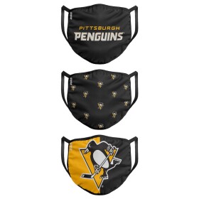 Roušky Pittsburgh Penguins NHL FOCO - set 3 kusy EU Velikost: dospělá velikost