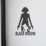 Samolepka Black Widow silueta Barva: šedá, Velikost: 100 x 70 cm