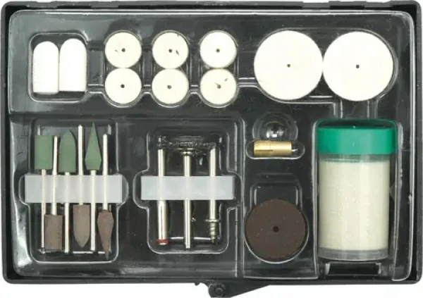 Vorel Sada příslušenství na broušení 22 ks / Sada příslušenství / Pro rovné brusky / Otvor nástroje 3,2 mm (TO-25412)