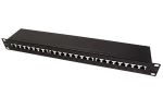 Roline Patch panel 19" STP černý / Patch panel / CAT.5E / 24 portů / 1U (26.11.0328)