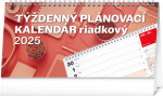 NOTIQUE Stolový kalendár Plánovací riadkový 2025, 25 x 12,5 cm Slovensky