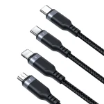 Joyroom S-A18 3in1 kabel USB-A - Lightning / USB-C / micro-USB 1.2m černá (6956116708986)