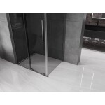 MEXEN/S - Velar L sprchový kout, posuvné dveře 90 x 120, grafit, grafit kartáčovaná 871-090-120-43-66