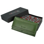 Trendy dámská kožená peněženka Bellugio Tryfon, zelená