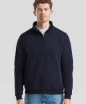 Fruit of the Loom Classic Zip-Neck Sweat Mikina s 1/4 zipem 16.2114 deep navy XXL