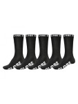 Globe BLACKOUT SOCKS 5 PAC BLACK/BLACK pánské kvalitní ponožky - 7-11