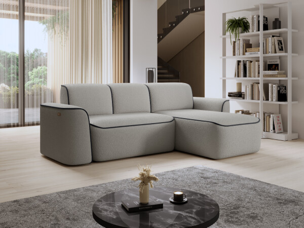 Sedací souprava Ume Provedení: Pravá varianta, látka: Royal 4/ Velvet Mat 6