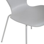 Židle jídelní, šedý plast, čtyřnohá kvová podnož