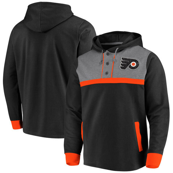 Fanatics Pánská Mikina Philadelphia Flyers True Classics 3-Button Pullover Hoodie Velikost: S