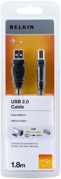 Belkin Standard USB 2.0 kabel A-B 1.8 m (F3U154bt1.8M)